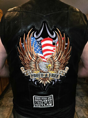 Biker Side Lace Vest First Classics Mens L Black Leather Conceal & Carry Pockets